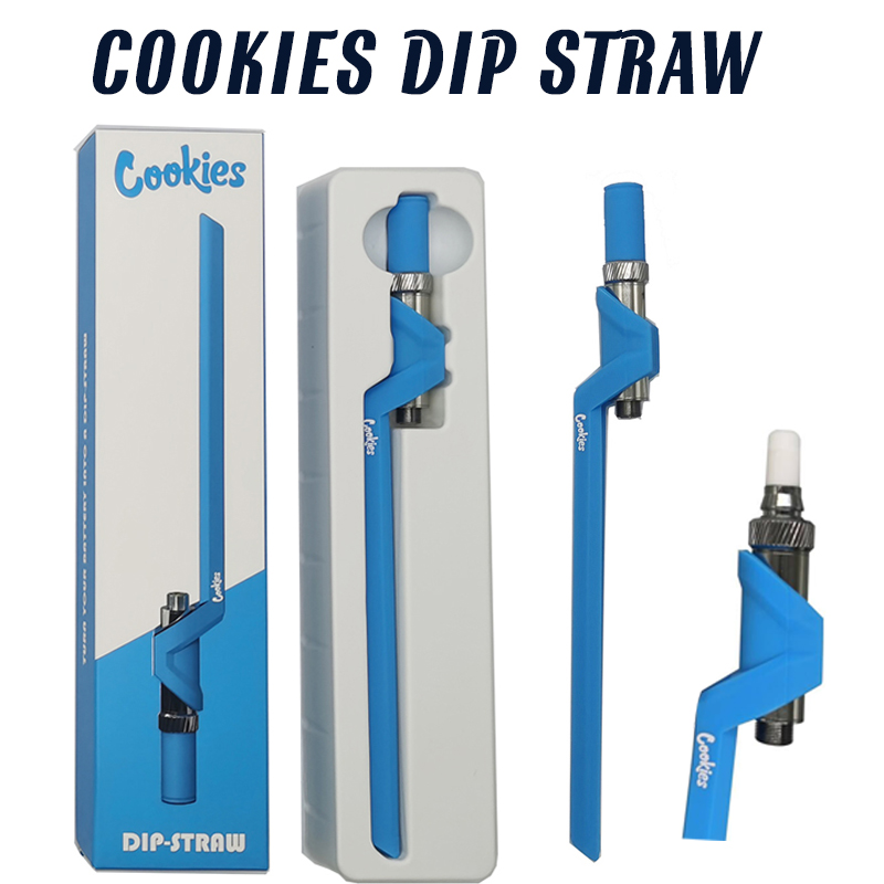 

Cookies Vaporizer 510 ConNectar Collector Vape Pen Electric Dab Straw Connector E Cigarettes Dip Straw Vaporizers Wax Concentrate Atomizer with Silicone Cap, Blue