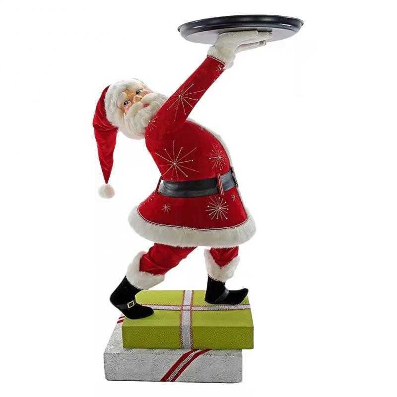 

Christmas Decorations Christmas Party Fruit Plate Resin Snack Tray Dessert Candy Plate Self-service Display Cake Stand Christmas New Year Table Decor T221110