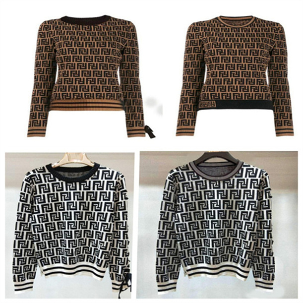 

Women designer sweater Jacket Woman Sweaters Round neck Stripe Sweaters Knit Letter Knitted Long Sleeved Fashion Casual Knitwear Size S-L Autumn And Winter cardigan