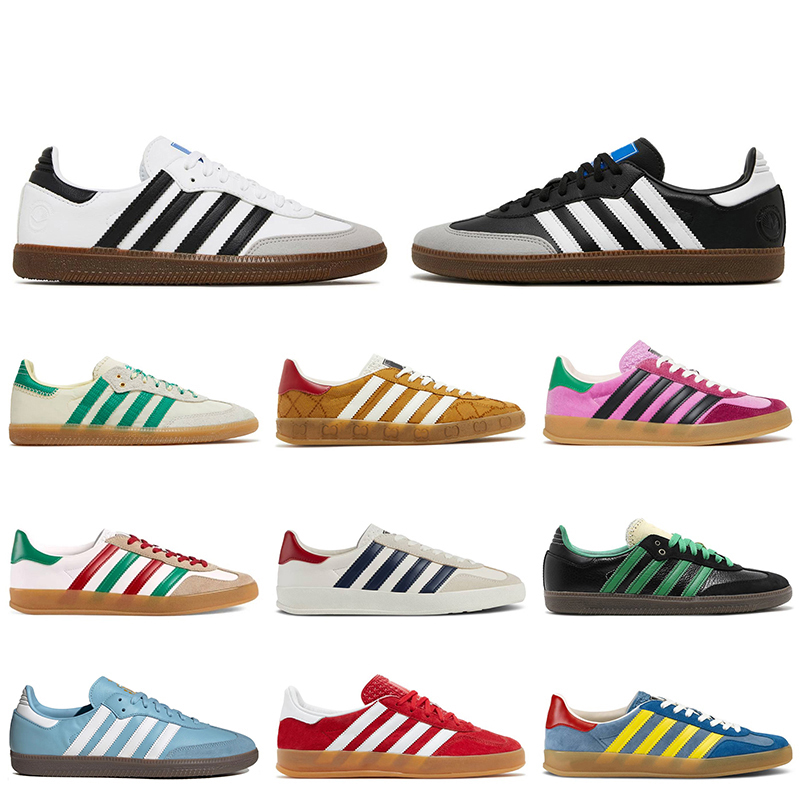 

With Socks Vegan Samba Casual Shoes White Black Gum Gazells Monogram Sports Trainers Green Yellow Red Velvet Wales Bonner Designer Platform Gazelle Sneakers 36-45, D17 wales bonner cream green 36-45