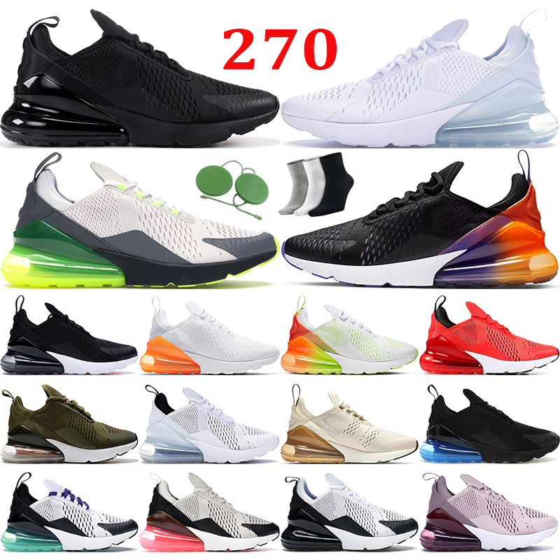 

Running Shoes 270 270s Triple Black White University Red Total Orange Light Bone Olive Platinum Volt Barely Rose Tiger Mens trainer sneaker sports