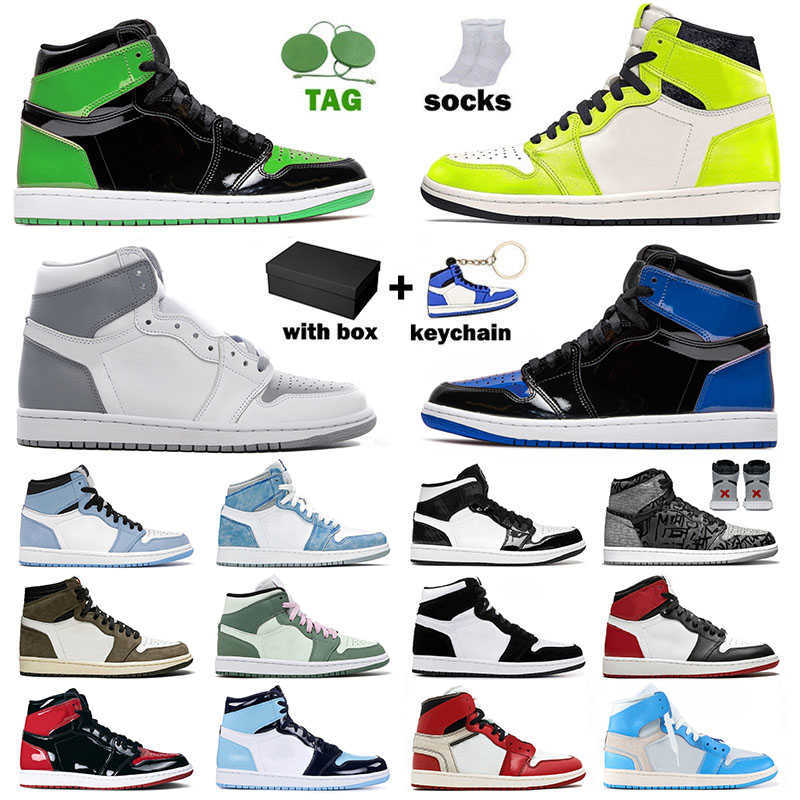 

Mens Womens Jumpman 1 1s Basketball Shoes Retro Designer Stealth Seafoam Panda High OG Dark Mocha University Blue Mid Dutch Green Sports, 36-46 high og valentines day