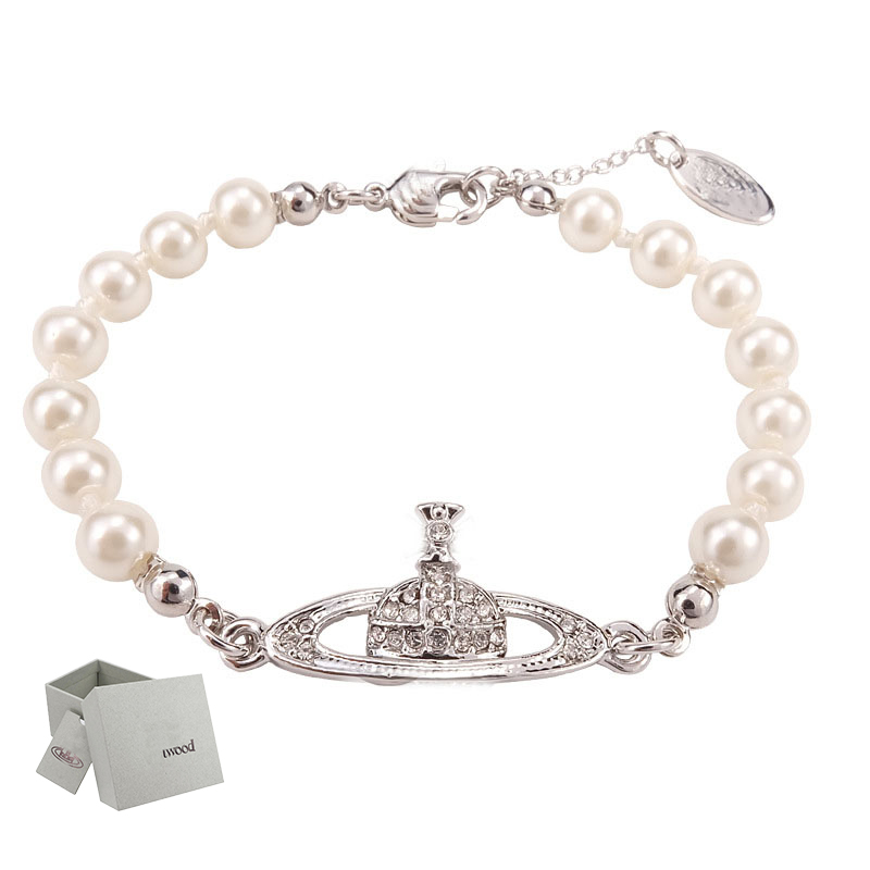 

Designer Jewelry Beads Bracelet Fashion Universal Saturn Pearl Chain Vivi Masonry Jewelry accessories