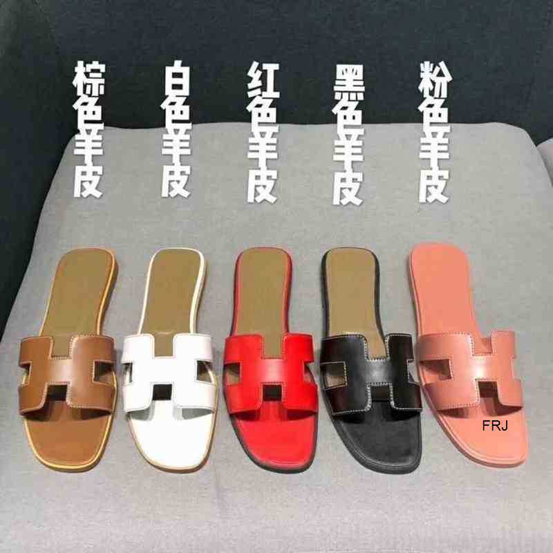

Designer herms Slippers Women h for to Wear in Summer 2023 New Fashion Diamond Flat Bottomed Htype Sandals Leather Beach f Ha 693E