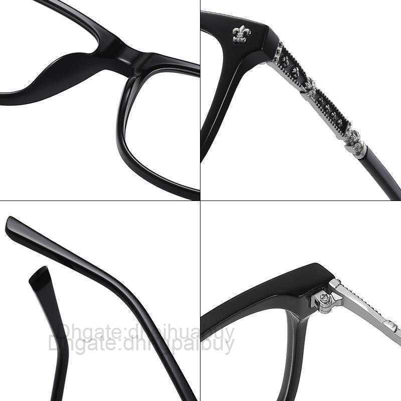 

Designer Ch Sunglasses Frames Hearts Mens New Flat Lens Carved Metal Spectacle Men's Women's Glasses Chromes Women Luxury Cross Eyeglass Frame K5ai