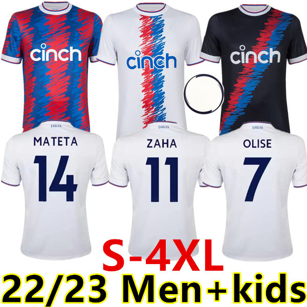

S-4XL 22 23 CRYSTAL OLISE Soccer Jerseys PALACE ZAHA EZE J.AYEW Away maillots de foot BENTEKE MILIVOJEVIC MATETA ANDERSEN GALLAGHER Home men kids Football shirt Kit, 22/23 home