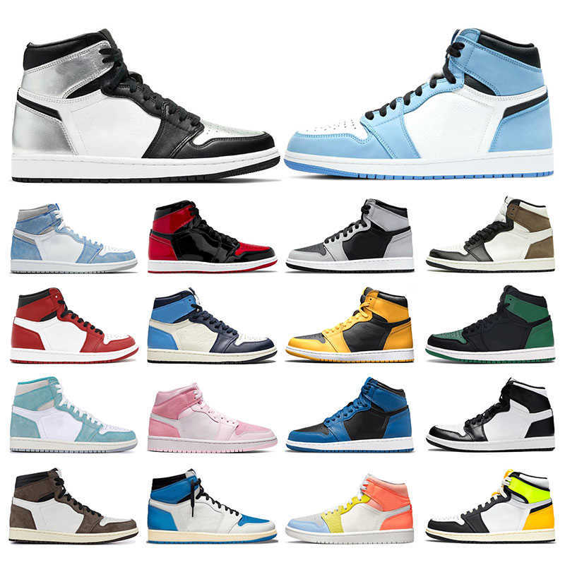

Mens Sneakers Basketball Running Shoes 1s Jumpman 1 University Blue Hyper Royal Dark Mocha Obsidian Twist Light Smoke Grey Women Sports, 28