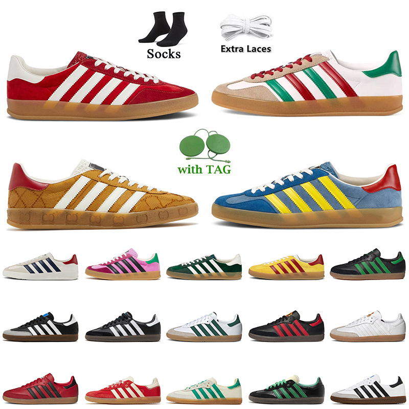 

Designer Samba Running Shoes Vegan Gazelles Platform Sneakers For Women Mens Monogram Red Velvet Wales Bonner Cream Green Black White Mexico Argentina Trainers, D10 36-45