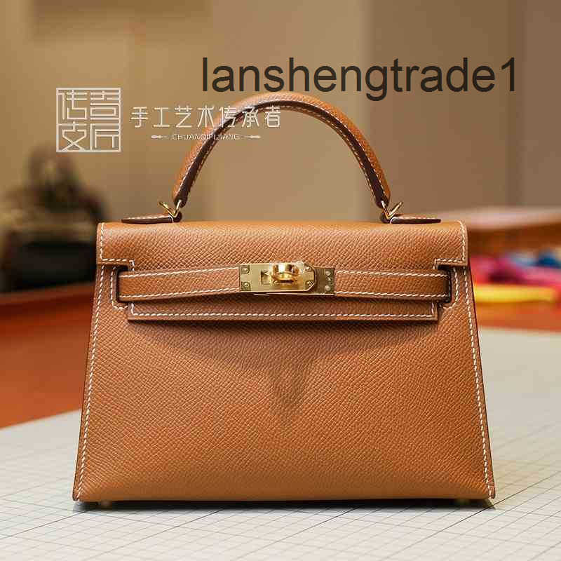 Mini Women Designer Herme Handbags Bag 2022 2nd Generation Epsom Leather Elephant Grey 19cm Gold Buckle Single Shoulder Messenger 8USS-image-839567016