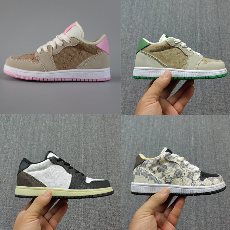 

1s Designer Lux Collaboration Kids Sneaker Preschool Gradeschool Big Boy Girl Low Cut Fragments Military Blue Grey Infant Toddler Shoes