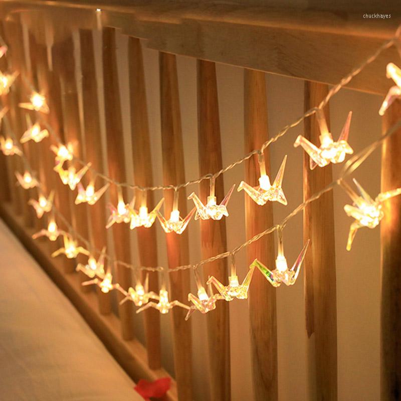 

Strings LED String Lights Paper Cranes Indoor Battery Garland Christmas Decor Holiday Valentine's Day Party Wedding Xmas Fairy Lighting