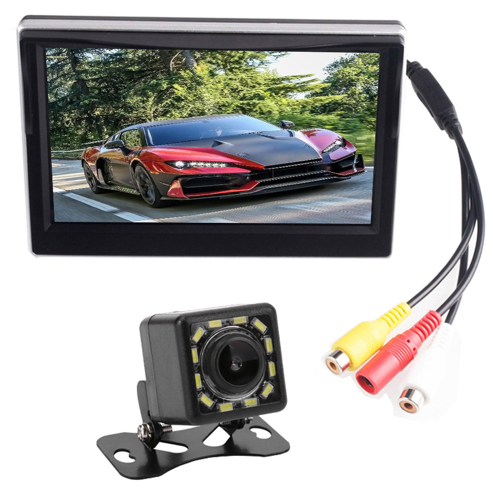 

5.0'' Car Video LCD TFT Color Monitor Screen For Auto Reverse Rearview Camera Support NTSC PAL Video System