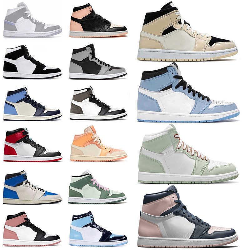 

Basketball Shoes Trainers Bubble Gum Rust Pink University Blue Mid Grey Shadow High Obsidian Chicago Air Jorden 1 Jumpman 1S Mens Womens Og, A2 36-46 mid light smoke grey