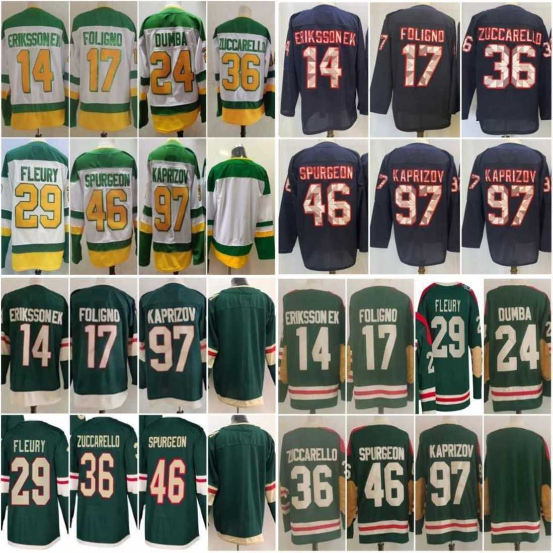 

Reverse Retro Hockey 97 Kirill Kaprizov Jersey 36 Mats Zuccarello 24 Matt Dumba 46 Jared Spurgeon 17 Marcus Foligno 29 Marc-Andre Fleury 14 Joel Eriksson Ek Matt Boldy, Men