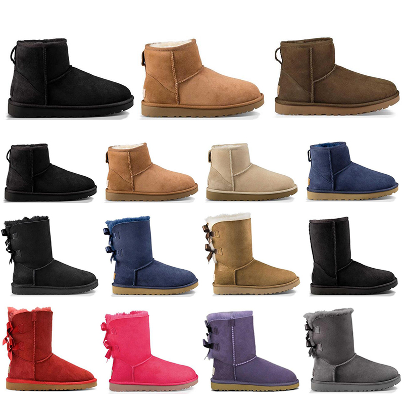

Women winter shoes snow boots black chestnut brown pink purple grey red dark blue girls ladies Australia boot Australian fashion ankle boots, #13