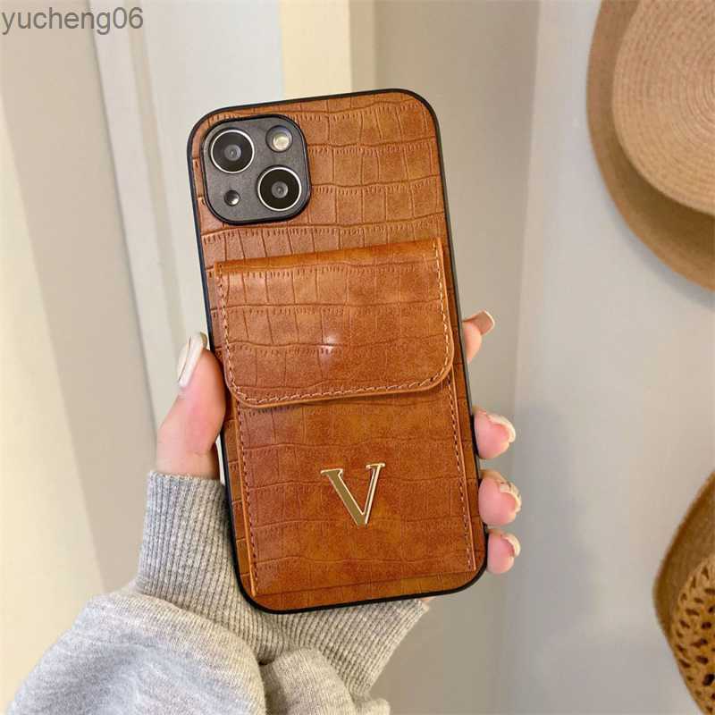 

Designer Phone Case For IPhone 14 Pro Max Cases 13 12 11 Xs Xr 7 8 Plus Card Bag Leather IPhone Cases yucheng06, White