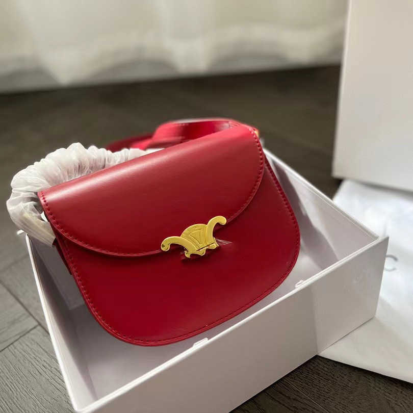 

WF6I High Quality Handbag Celinns Classic Original Luxury Designer Bag Triumphal Arch Tofu Old Flower Armpit Saddle New Messenger Shoulder Large Capacity, Black