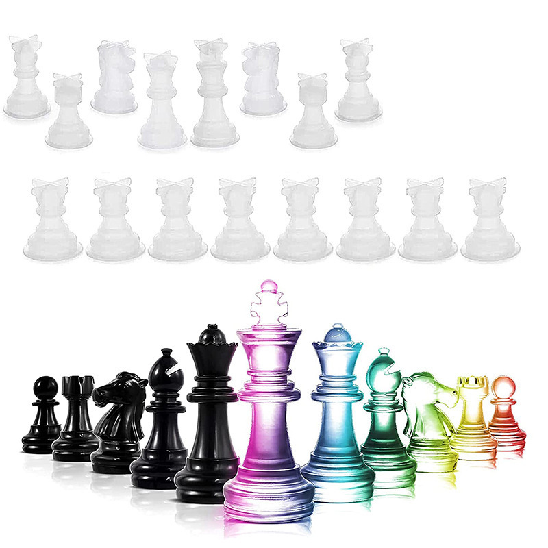 

Other DIY Chess Piece Crystal Epoxy Resin Mold Queen King 6 Three Dimensional Silicone 221111