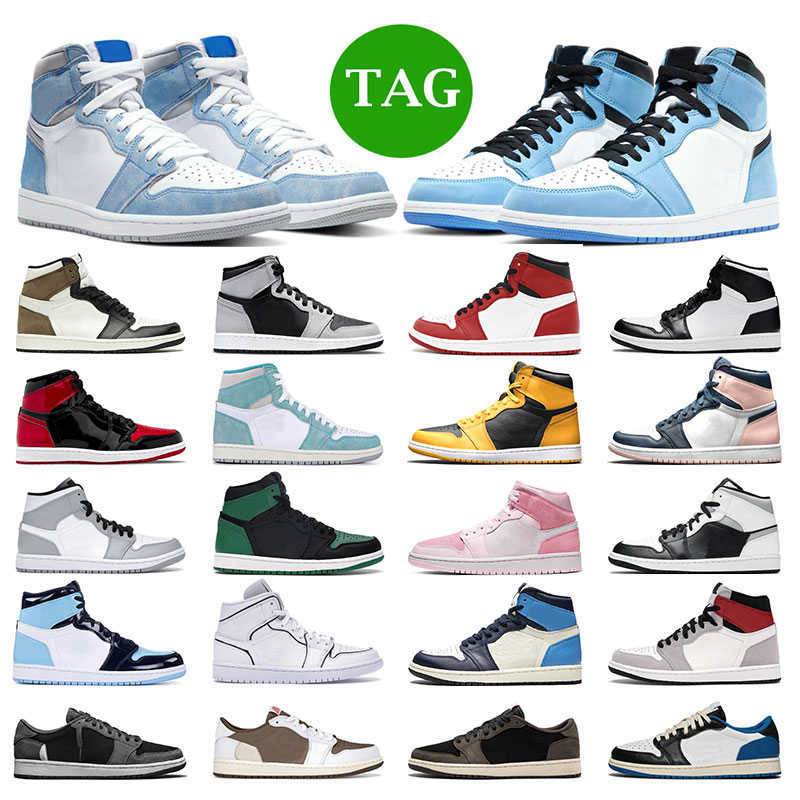 

University Blue Men Basketball Shoes 1s Jumpman 1 Sneakers Hyper Royal Dark Mocha Shadow 2.0 Bred Patent Twist Light Smoke Grey Women