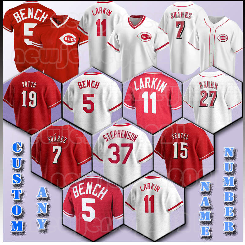 

19 Joey Votto Baseball 14 Pete Rose Jersey 5 Johnny Bench Reds Jonathan India Moustakas Hunter Greene Matt Reynolds Mike Minor Kyle Farmer Jose Barrero Eugenio Suarez, Men custom coolbase(h r)