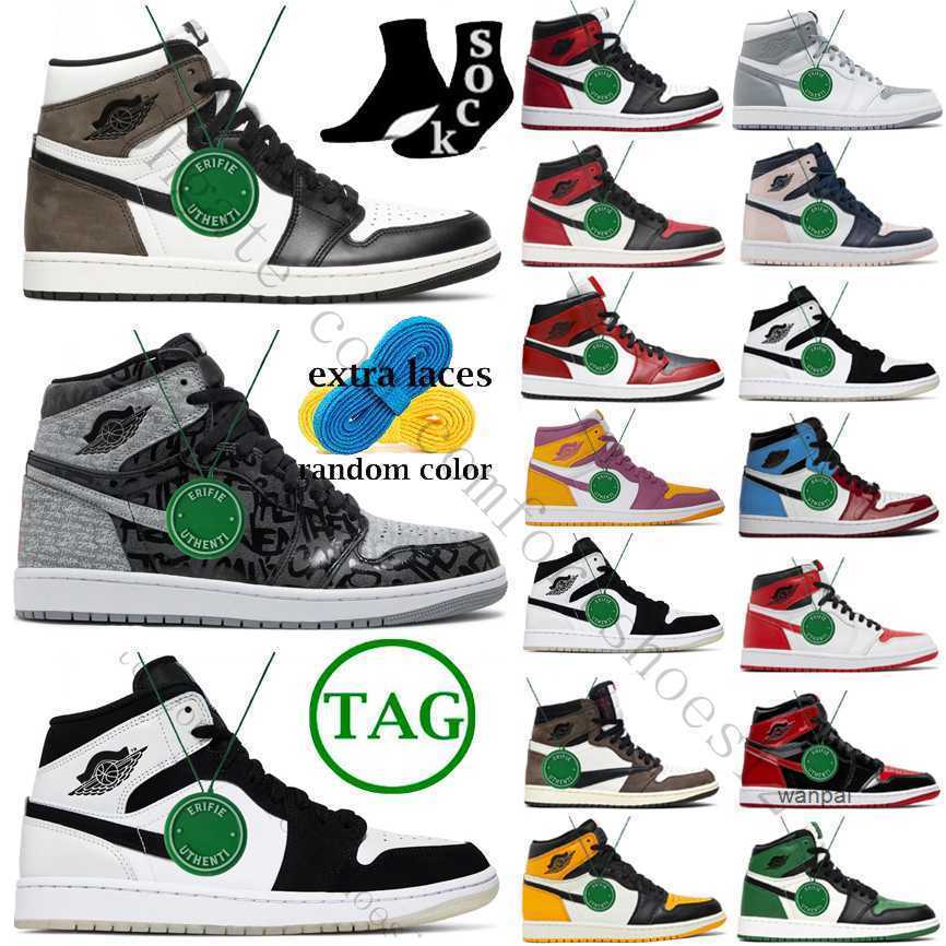 

2023 Basketball Shoes Women Sneakers Trainers Hyper Royal University Blue Lucky Green Twist 2023 Jumpman 1 1s Mens Og Obsidian Unc Size, Color # 24