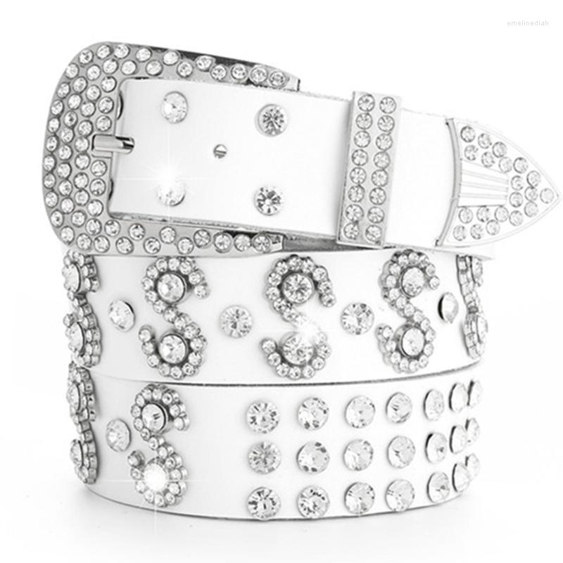 

Belts Bling Rhinestone For Jeans Cowgirl Western Belt Dress Studded Leather Country Music Festival Drop, Black