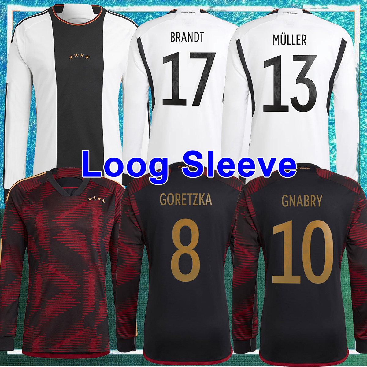 

2022 2023 Germany soccer jerseys long sleeve full sleeve tops tee for men world cup national team thai version GNABRY MULLER GOTZE MUSIALA 111203, Home long sleeve