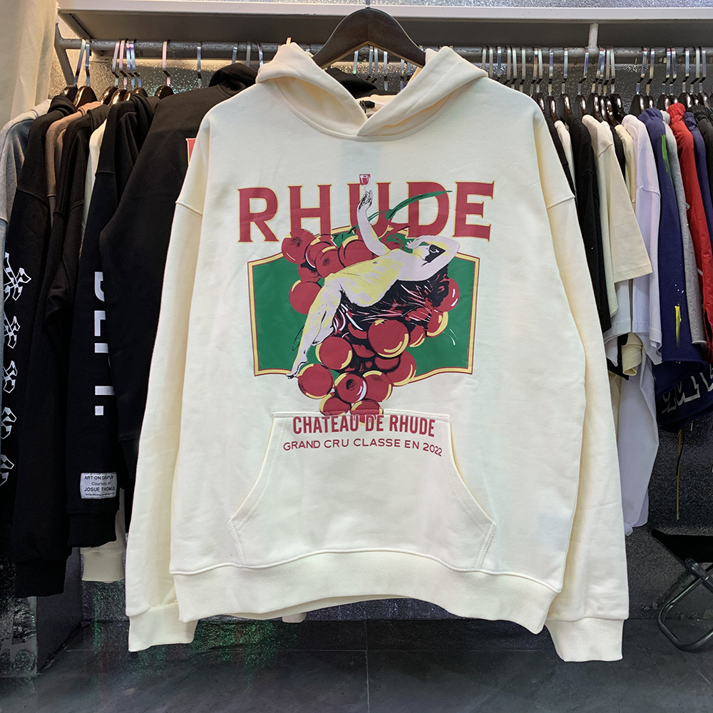 

2023 Beige Sweatshirt Hoode Plus Size Printed Hip Hop Men's Hoodies & Sweatshirts 23SS