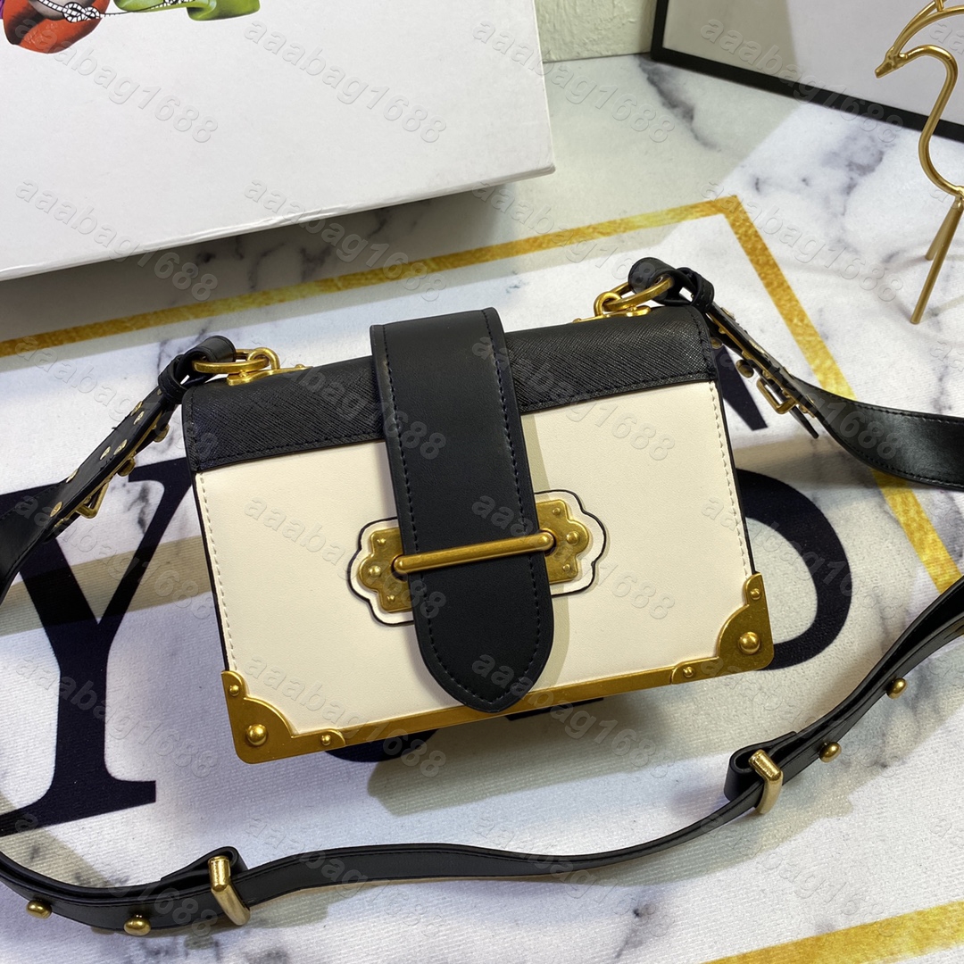 

5A top FW Luxury Designer women shoulder bags chain crossbody fashion handbags female purse bag triangle pattern Cahier Series Belgian cowhide 1BD045