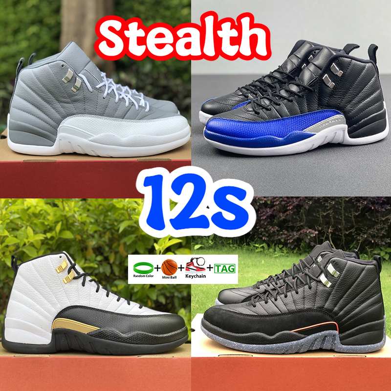 

Jumpman 12 Basketball Shoes Men Designer 12s stealth hyper royal golf twist utility playoffs royalty Taxi Flu Game black university gold indigo Mens Sneaker, No.30- bubble wrap packaging