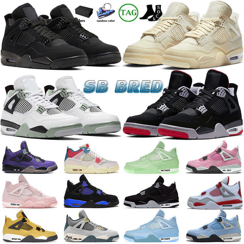 

Jorden4s Jumpman 4 Men Women Basketball Shoes Sail Jorda Jorden 4s IV Seafoam Cactus Jack Off Bred Black Cat J4 White Blue Thunder Red 0JUI, 36-47 new bred