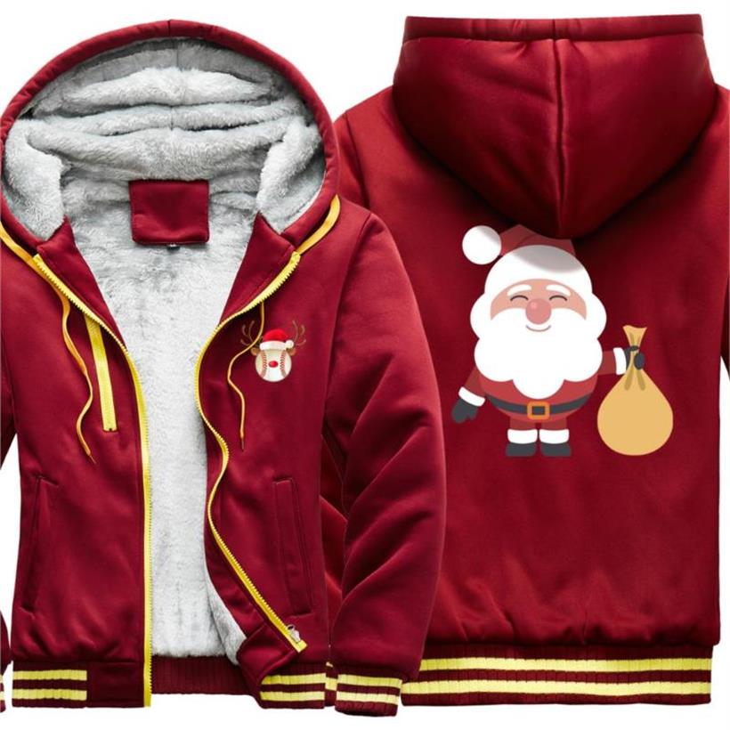 

Men Harajuku Christmas Sweatshirts Wool Liner Santa Claus Jackets Hoodies Homme Winter Hooded Patchwork Warm Supoleron Hombre277r, Red6