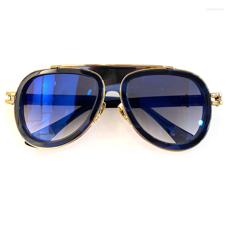 

Sunglasses Oversize Goggle Gradient Metal Style Sun Glasses Sand Beach Party UV400 With Box Top Quality