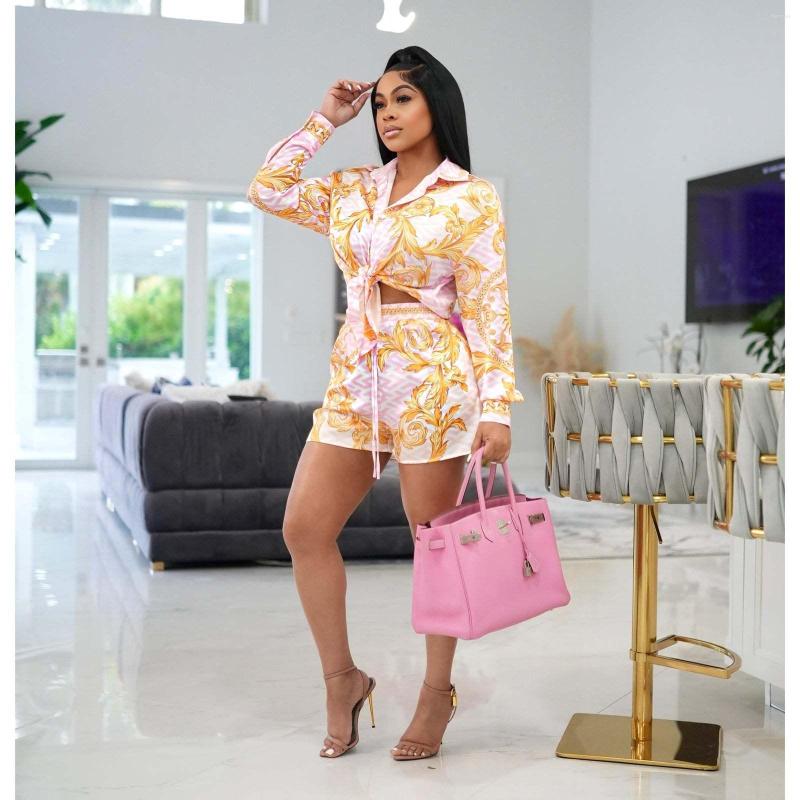 

Women' Tracksuits 2022 Women' Full Sleeve Print Sexy Sportsuits Summer Short Pant Shorts 2PCs Set Matching Sets Club Birthday Outfits, Purple