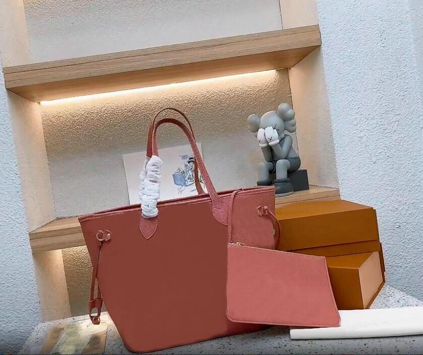 

Designer 2pcs/set shopping handbag bags classic women 5A tote Handbags ladies composite tote PU leather clutch shoulder bag female purse, Pink