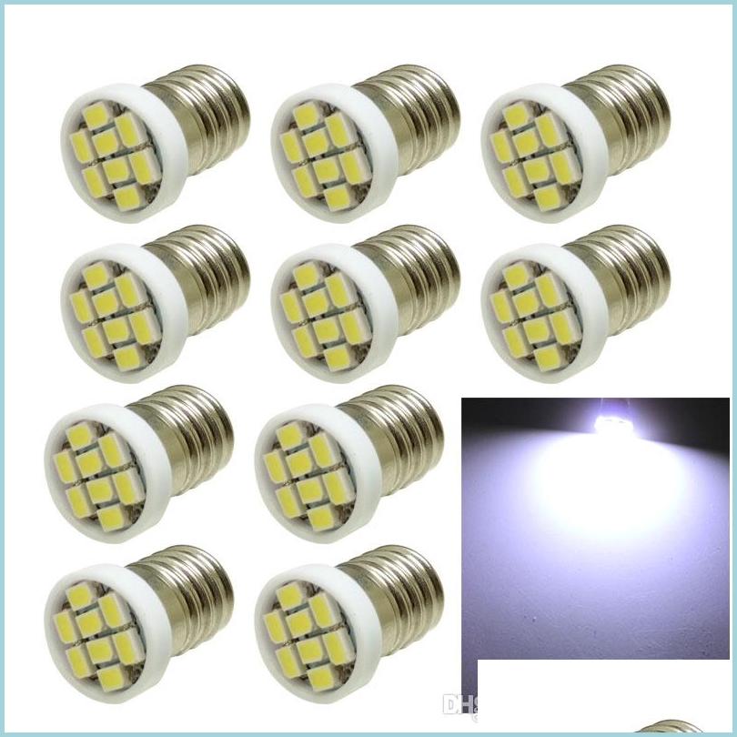 

Car Bulbs 10Pcs E10 Ey10 3020Smd 8 Led White Lights Miniature Screw Bb Lamp For Diy Lionel Dc 12V Drop Delivery Mobiles Motorcycles Dhwe4