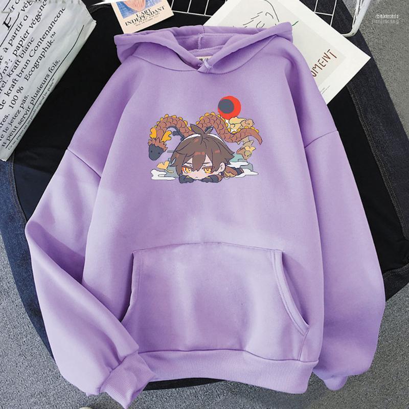 

Men' Hoodies Men' & Sweatshirts Japan Anime Genshin Impact ZhongLi Print Hoodie Oversized Streetwear Men Women Boys Hip Hop Clothing, Pink