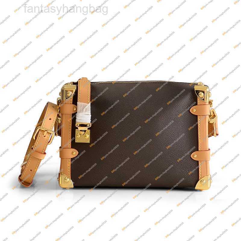 

Lvs Louisity Ladies Fashion Casual Designer Luxury Side Trunk Bag Tote Handbag Crossbody Shoulder Bags High Quality TOP 5A M46358 Purse Pouch, Brown flower 1 / with dust bag