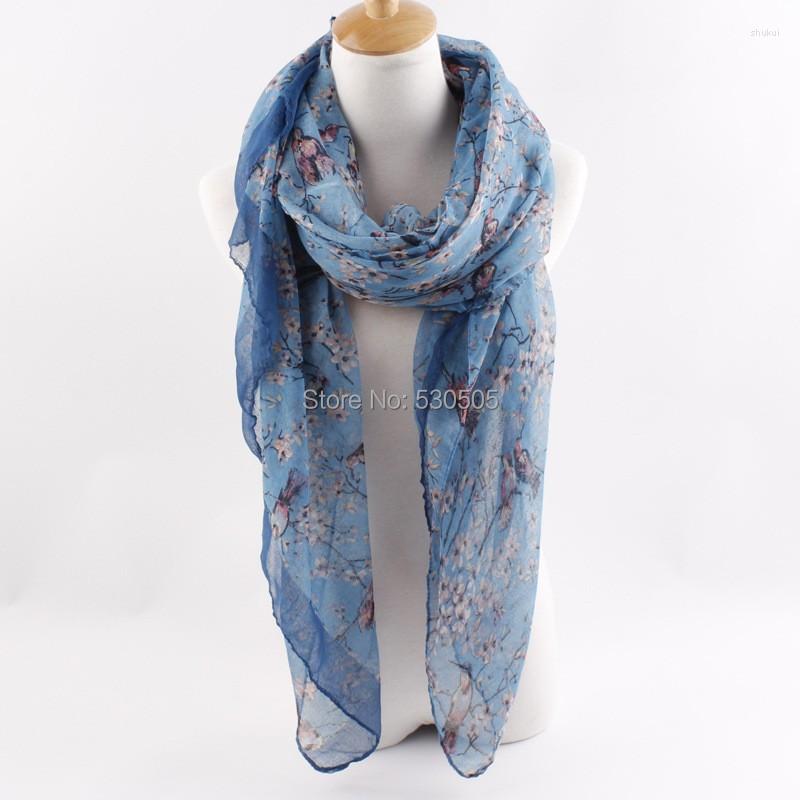 

Scarves Latest Fashion Bird Printed Tree Pattern Animal Scarf Women Shawls Wraps Hijabs 5Colors 10pcs/lot Free