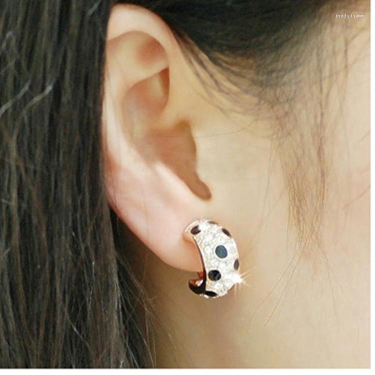 

Stud Earrings S930 Fashion Jewelry Panther Grain C Rhinestone