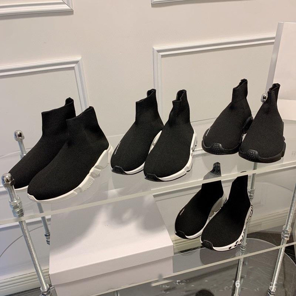 

Sneakers Socks Shoes Luxury Brand 2022 Winter Thick Sole High Rise Super Fire Couple High Top Elastic Casual Versatile, Black
