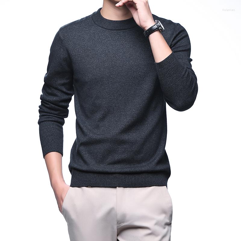 

Men's Sweaters O Neck Sweater Men 2022 Autumn And Winter Slim Knitted Men's Pullover Fashion Solid Color Warm Male Clothes Oversized, White