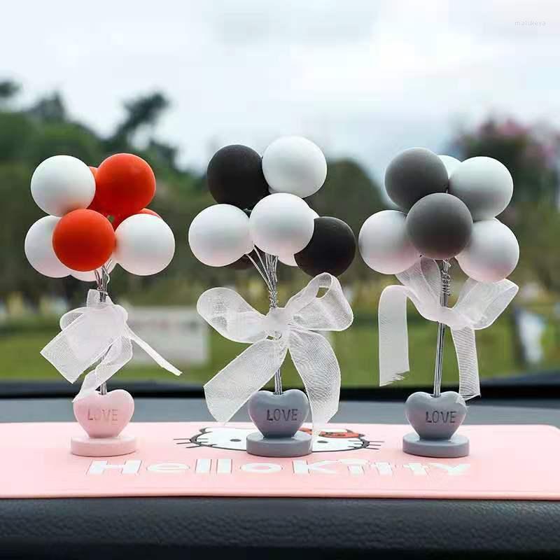 

Interior Decorations Creative Car Balloon Cute Dashboard Clay Red Black Gray