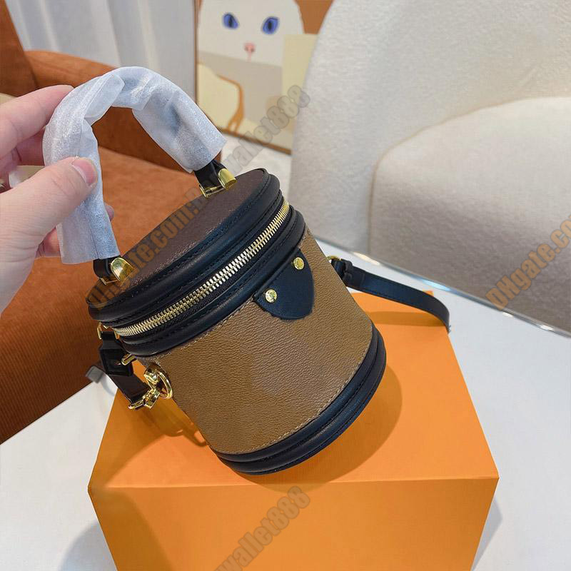 

Cosmetic Case Cannes Designer Bags Totes Zippers Leather Womens Cylinder Handbag Fashion Luxurys Mini Bucket Shoulder Crossbodys Classic Makeup Storage Purse, #2
