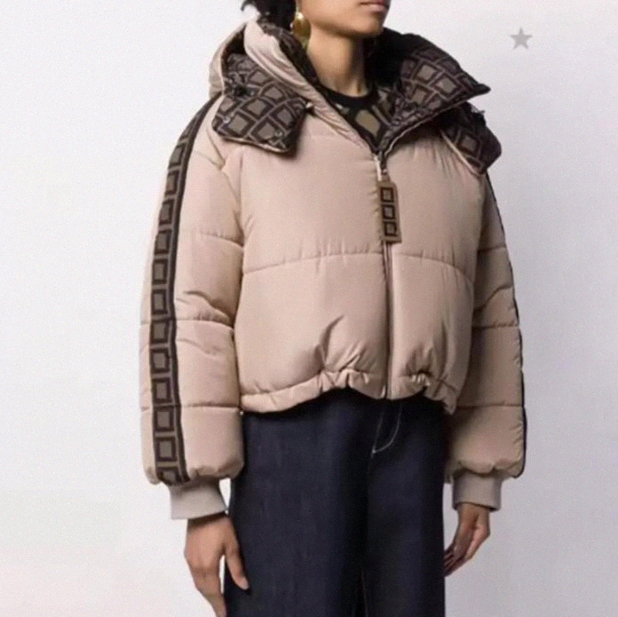 

Womens Jacket Parkas Down Coats Hooded Classical Windbreaker Warm Women Parka Zipper Casual Outwear Letter thich Clothing P4Xt#