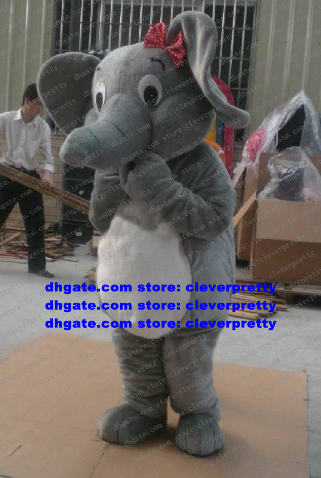 

Grey Elephant Elephish Mascot Costume Adult Cartoon Character Outfit Suit Marketplace Hypermarket Soliciting Business zx386, As in photos