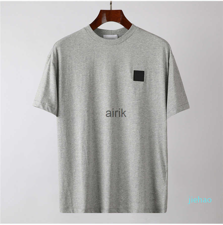 

Men's T-Shirts High quality Cotton Stone Short Sleeves Designers Round Neck T Shirt island Summer Fashion Badge Womens Tshirts Streetwear, White