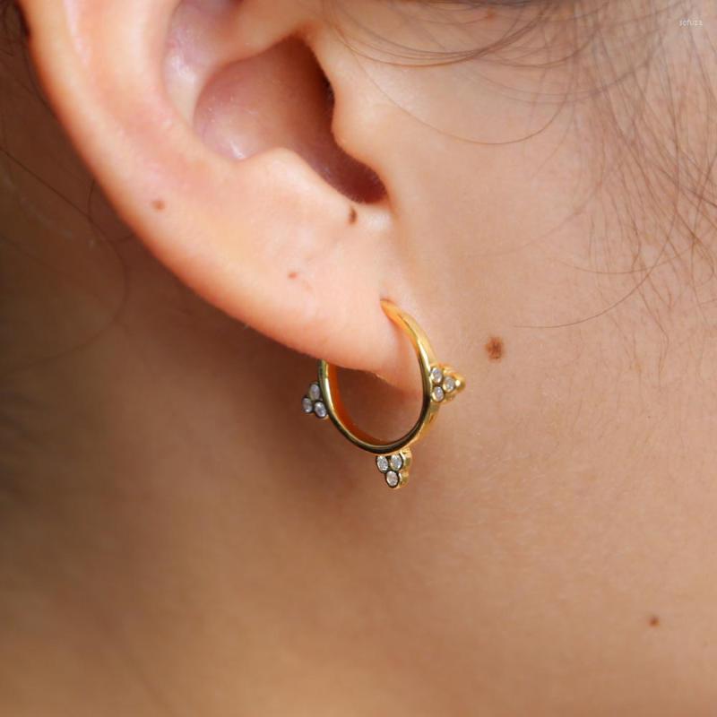 

Stud Earrings Fashion Romantic Black Cubic Zircon Design 925 Sterling Sliver Round Earring For Women Wedding Mujer Gift