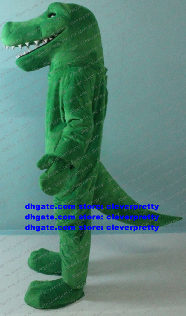 

Green Crocodile Alligator Mascot Costume Adult Cartoon Character Outfit Early Childhood Teaching Ambulatory Walking zx2259, As in photos