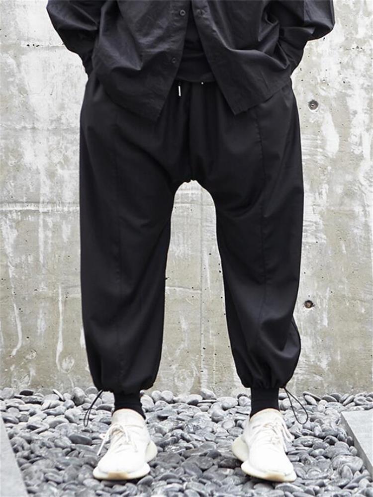 

Men' Pants Men' Leisure Spring And Autumn Dark Department Hong Kong Wind Youth Fashion Versatile, Black